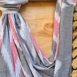 molcha by babita singh Geometric Print Dupatta with Tassels image 4
