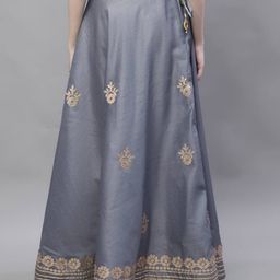 jabama Embroidered Flared Skirt with Drawstrings image 4