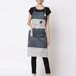 arrabi Striped Apron with Patch Pocket image 4