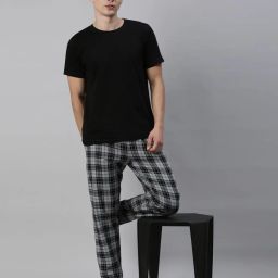 joven Men Checked Pyjamas with Drawstring Waist image 4