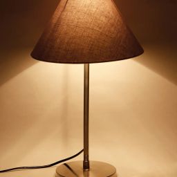 devansh Cotton Shade Table Lamp with Steel Base image 4