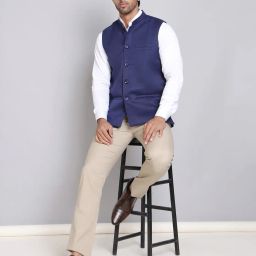 jompers Men Nehru Jacket with Button-Closure image 4