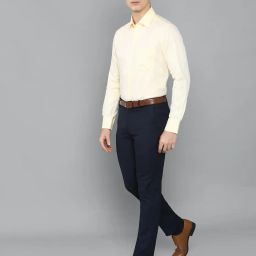 louis philippe Flat-Front Trousers with Insert Pockets image 4
