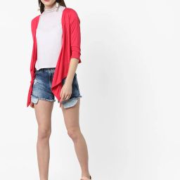 rio Open-Front Shrug with Dipped Hemline image 4