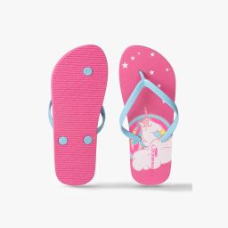 frisbee Unicorn Print Thong-Strap Flip-Flops image 4