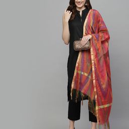 stylum Printed Dupatta with Tassels image 4