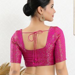 salwar studio Floral Pattern Front Open Blouse image 4