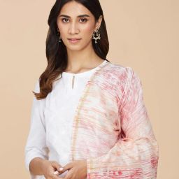 fabindia Printed Dupatta with Tassels image 4