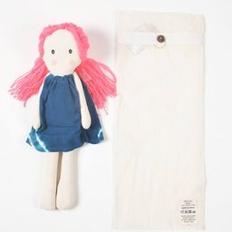 qura Handmade Neon-Haired Plush Rag Doll image 4