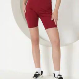 Shein Activewear High Rise Shorts with Double Side Pockets-19