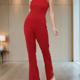 Shein Party One Shoulder High Rise Panelled Flared Jumpsuits-image-96