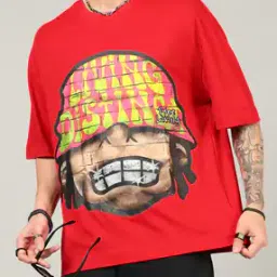 Shein Drop Shoulder Graphic Front Print Crew Tshirt-image-90