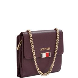 tommy hilfiger Leather Bi-Fold Wallet with Chain Strap image 4