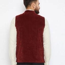 even Textured Nehru Jacket with Insert Pockets image 4