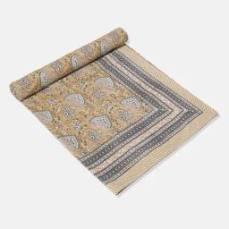 fabindia Cotton Hand Block Printed Single Bed Cover image 4