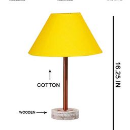devansh Table Lamp with Wooden Base for Home Decor         image 4