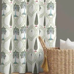 jaipur fabric Block Print Window Curtain with Eyelets Header image 4