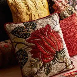 ritu kumar Floret Rectangle Cushion with Filler image 4