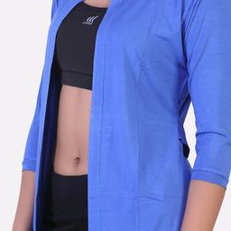 laasa Solid Open Front Shrug image 5