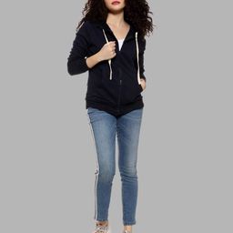 campus sutra Sweatshirt with Front Zip Closure image 5