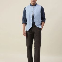 fabindia Geometric Pattern Nehru Jacket image 5