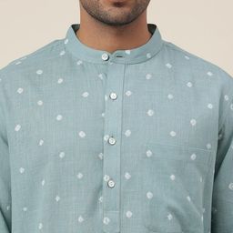 fabindia Geometric Print Long Kurta with Patch Pocket image 5