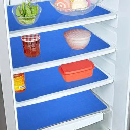 kuber industries Set of 6 Square Design Fridge Shelf Mats 16" x 11" image 5