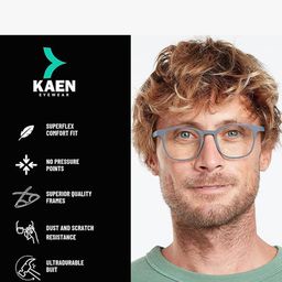 kaen eyewear Men Full-Rim Square Frame-KA2846C8Gritt image 5