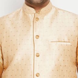 vastramay plus Tailored Fit Nehru Jacket with Insert Pockets image 5