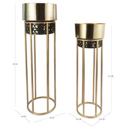 tayhaa Set of 2 Metal Planters with Stand image 5