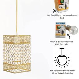 homesake Rectangular Shaped Crystal Ceiling Lamp image 5