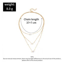 shining diva Gold-Plated Layered Necklace image 5