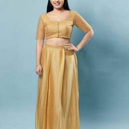 salwar studio Embellished Front-Open Blouse with Tie-Up image 5