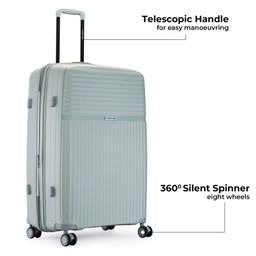 nasher miles Striped Trolley Bag with Number Lock image 5