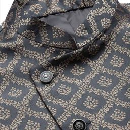 manq Men Floral Pattern Nehru Jacket with Welt Pockets image 5