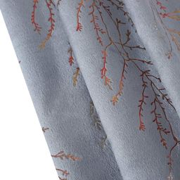 cortina eyelet curtain Set of 2 Leaf Print Window Curtains image 5