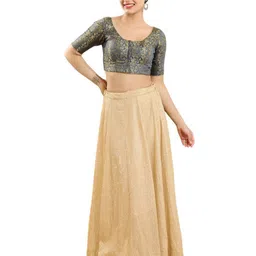 vamas Front-Open Blouse with Woven Motifs image 5