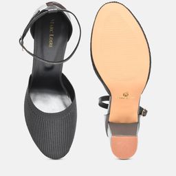 marc loire Chunky Heels with Ankle Strap image 5