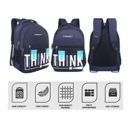priority Typographic Print Backpack with Adjustable Strap image 5