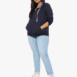 instafab plus Zip-Front Hoodie with Insert Pockets image 5