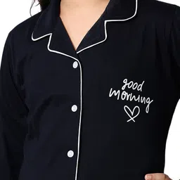 zeyo Typographic Print Nightwear Set image 5