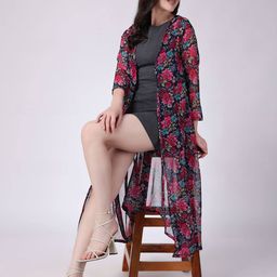 cation Floral Print Chiffon Shrug image 5