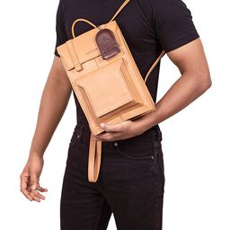 hidesign Men Backpack with Snap-Button Closure image 5