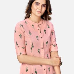 vbuyz Leaf Print A-line Kurta image 5