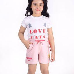 3pin Typographic Print Shorts with Drawstrings image 4