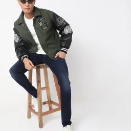 gas Alfred Patch Colourblock Regular Fit Varsity Jacket image 5
