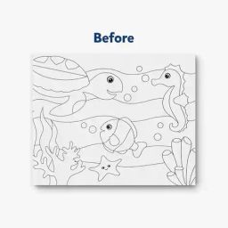 skillmatics Colour with Clay Under The Oceans No Mess Art Clay Canvas image 5