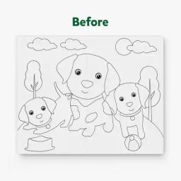 skillmatics Colour with Clay Pups at The Park No Mess Art Clay Canvas image 5
