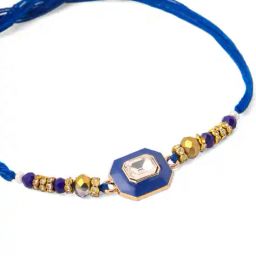 nvr  Set of 4 Artificial Stones and Beads Rakhi Set image 5