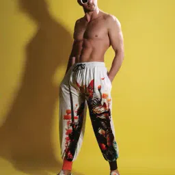 yellow tree Men Printed Joggers with Drawstring Waist image 5